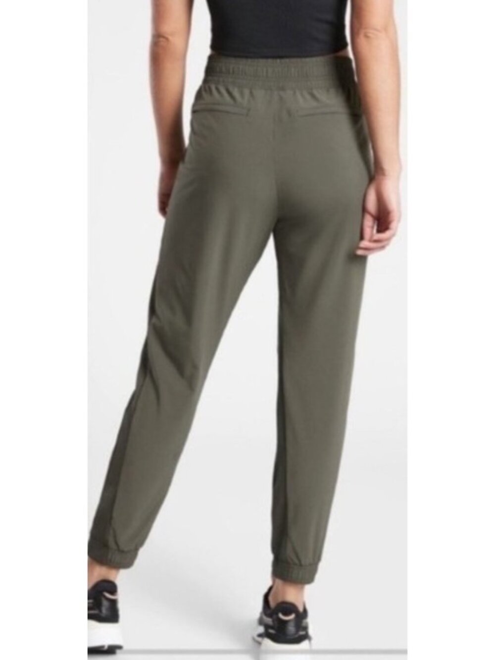 Athleta Women's Olive Textured Brooklyn Jogger Pants Size 14 - 54343 - Picture 4 of 14